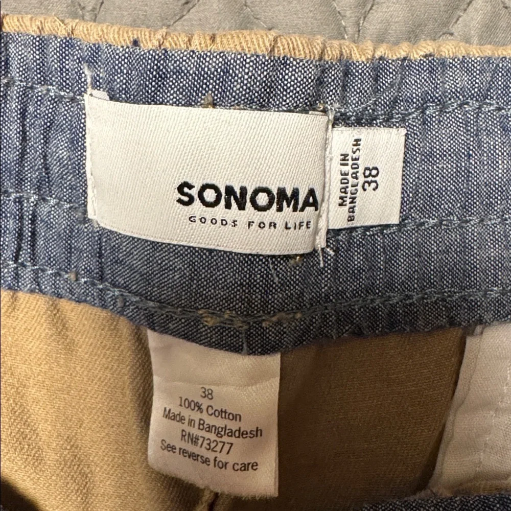 Sonoma Men’s Khaki Drawstring Shorts Size 38